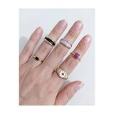 Ervalina 5'li Mineli Papatya Yüzük ve Eklem Yüzük Seti