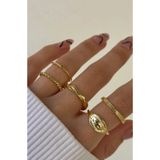 Ervalina 5'Lİ Yüzük ve Eklem Yüzük Seti 1542