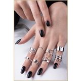 Ervalina 9'lu Yüzük Ve Eklem Yüzük Set(5 ADEDİ AYARLANABİLİR) 0051