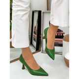 Erva'nın Butiği Yeşil Cilt (Freda) Kadın Stiletto