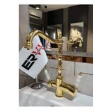 Ervu Yapı Altın Gold Arıtmalı Rustik Mutfak Eviye Musluk (SICAK SOĞUK GİRİŞLİ, PİRİNÇ MALZEME) 5yıl Garantili