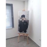 Erwood XL Kayın Şovale 60x120 cm Seramik Tablo İçin 185 cm Yükseklik Doğal Ahşap