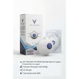 ery iş güvenliği ekipmanları ANT FFp2 Ventilli Asit Gaz Toz Ve Sis Maskesi 1 Paket( 25 Adet)
