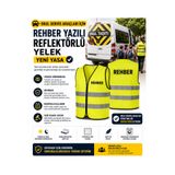 ery iş güvenliği ekipmanları Okul Servis Araçları Için Yüksek Görünümlü Rehber Yazılı Reflektörlü Yelek - Yeni Yasa