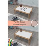 eryatex Yaz-sil Çocuk Aktivite Sehpası Çocuk Oyun Masası Çocuk Yemek Sehpası Masası