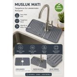ERYHOME Mutfak Banyo Lavabo Kenarı Matı Silikon Musluk Su Sıçrama Önleyici