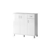Erz Design Buket Çekmeceli 3 Kapaklı Ayakkabılık Çok Amaçlı Dolap Demonte 100x37x100