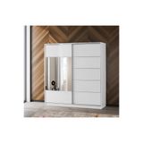 Erz Design Buket Geniş Raf Askılı Aynalı Sürgülü Gardrop 165x60x210 cm