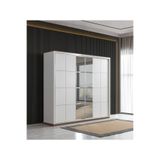 Erz Design Efsane Sürgülü Aynalı Elbise Dolabı Gardırop 230x60x214