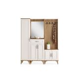 Erz Design Irmak Portmanto Çift Askılık Ayakkabılık Aynalı 160x37x195