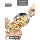 Erzak Küreği Paslanmaz Buz Küreği Çelik Bakliyat Küreği Asma Delikli Ss 201 Kürek No:3 21 cm