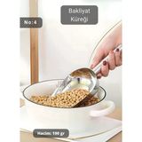 Erzak Küreği Paslanmaz Buz Küreği Çelik Bakliyat Küreği Asma Delikli Ss 201 Kürek No:4 22 Cm
