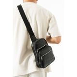 Erzeno Hakiki Deri Unisex Omuz Çanta | Unisex Çanta | Hakiki Deri Bodybag | Gerçek Deri Tek Kol Freebag Siyah