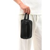 Erzeno Siyah Hakiki Deri Erkek Tıraş el Portföy&Clutch Bakım Çantası SİYAH