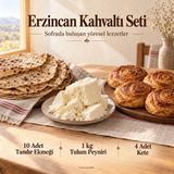 Erzincandan Gelsin Erzincan Kahvaltı Paketi – Tulum Peyniri 1 kg, Tandır Ekmeği 10 Adet, Tandır Ketesi 4 Adet - 1 Adet