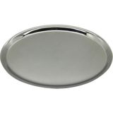 Es Collection Gümüş Rengi Metal Orta Boy Servis Tepsisi 25 cm - Standart