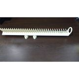 Es Dekor Beyaz Gardrop Sürgülü Kravatlık Gümüş-Krem 50 cm En. 5 cm