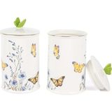 Es Dekor Butterfly Lovers 2li Kavanoz 20CM Mutfak Butik Porselen