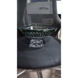 Es Dekor H.16,5 CM..ÇAP.31CM Yeşil Kristal Meyvelik Kase Ayaklı
