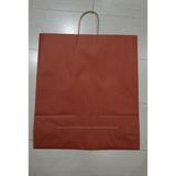 Es Dekor Kırmızı Kağıt Alışveriş Çanta Karton Poşet Büküm Saplı Büyük Koymalık Mukavemetli 1 Adet - 61x45cm