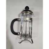 Es Dekor Pukka Cam Metal French Press 350ml Gümüş Renk Servis Sunum Sofra Ürünü Tekli