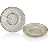 Es Dekor Sarı Lawrence 6'lı Çay Tabağı Cam Mutfak Ürünü 11,5X2CM