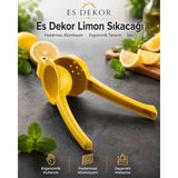Es Dekor Sarı Limon Sıkacağı Paslanmaz Alüminyum Ergonomik Mutfak El Aleti D-BRN019