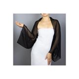 es moda shop Amylee Şifon Şal Bolero Siyah