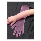 es moda shop Baby bella kız çocuk uzun tül eldiven şeker pembe