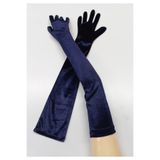 es moda shop Elisabeth Kadife Abiye Eldiven Uzun Lacivert