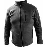 Es Modanka Erkek-Kadın Polar Tam Fermuarlı 3 Cepli Outdoor Polar Ceket Tactical Flecee - Füme - Gri - XL
