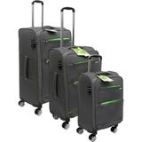 Es Polo Trip Gri Kabin (Küçük) Orta ve Büyük Boy Üçlü Carry-On Lüks Kumaş Valiz Seti ES0055 - Üçlü Set