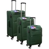 Es Polo Trip Haki Kabin (Küçük) Orta ve Büyük Boy 3'lü Carry-On Lüks Kumaş Valiz Seti ES0052 - Üçlü Set