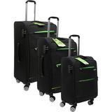 Es Polo Trip Siyah Kabin (Küçük) Orta ve Büyük Boy Üçlü Carry-On Lüks Kumaş Valiz Seti ES0055 - Üçlü Set