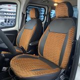 Es-Shoping Fiat Fiorino Araca Özel Koltuk Kılıfı - Taba - Siyah