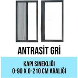 ES Sineklik AKPEN Sineklik Plise Sürgülü Akordiyon Kapı Sinekliği - Antrasit - Gri - 90-210
