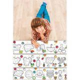 Esakids Bebek Ve Çocuk Için Örnek Resimli 3,75 Metre Rulo Boyama Kağıdı 30 X 375