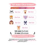 Esakids Özel İsminiz Yazılı Okul Etiketi Kız/Erkek 30 X 100