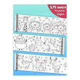 Esakids Sevimli Hayvan Temalı 3,75 Metre Rulo Boyama Kağıdı - Okul Öncesi Eğitici Aktivite - 2 Yaş 30 X 375
