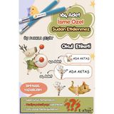 Esakids Sevimli Hayvan Temalı Özel İsminiz Yazılı Okul Etiketi 30 X 100