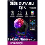 esareticaret Disko Topu Kumandalı Sese Duyarlı Parti Işığı, USB Girişli, RGB Çoklu Renkler