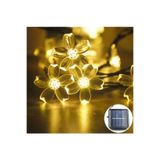 esareticaret Güneş Enerjili Solar Çiçekli Dekoratif 30 Led Bahçe Lambası, Çok Renkli