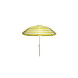 esareticaret Plaj Şemsiyesi, 160 cm, Sarı, Palmiye Desen, Fiber Tel, Metal Gövde, Eğilebilir Başlık