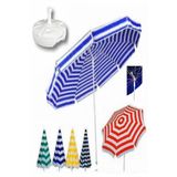 esareticaret Plaj Şemsiyesi 200 cm, Eğilebilir, Katlanır, Mavi, Fiber Glass İskelet