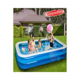 esareticaret Şişme Havuz Büyük Boy Dikdörtgen 190x140x45cm, Turkuaz, Aile ve Çocuklar İçin