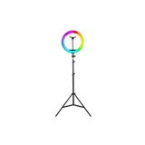 esareticaret Soft Ring Light MJ33 13" 33cm RGB LED Halka Işık, Tripodlu Selfie Işığı, Siyah