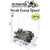 Eşarp İğnesi Siyah 200 Lü 1 Paket Türban İğnesi Başörtüsü Toplu İğne Şal Düğün Nikah Nişan Kına Sünnet Takı İğnesi