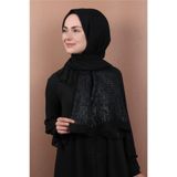 Eşarppark Liza Simli Şal 2629-1 Siyah