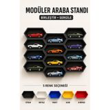 esatoys Modüler Geçmeli 1:64 Ölçek Oyuncak Araba Duvar Rafı– Tekli, 5 Renk Seçenekli