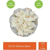 Esay Şeker Tekli Sarma Küp Şeker 4 kg x 2 Adet (Kağıtlı) - 8 kg